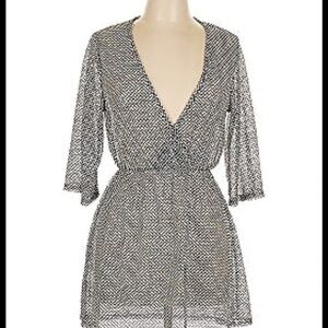 Jordan Taylor Black and White Sheer Dress